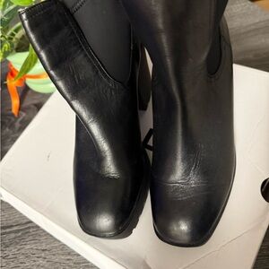 Aldo Sleek Black Heeled Boots